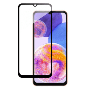 Picasee gehärtetes 3D Schutzglas mit Rahmen für Samsung Galaxy A23 A235F 4G - schwarz