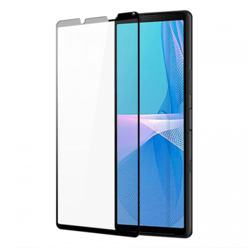 3x Picasee gehärtetes 3D Schutzglas mit Rahmen für Sony Xperia 10 III - schwarz - 2+1 gratis