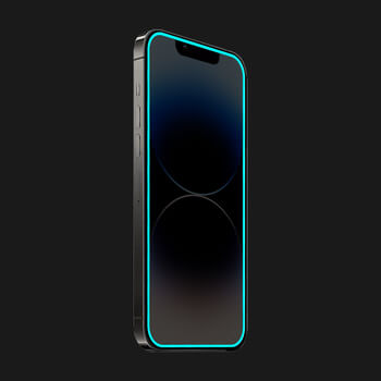 3x Picasee Gehärtetes Schutzglas mit einem im Dunkeln leuchtenden Rahmen für Apple iPhone 12 - Blau