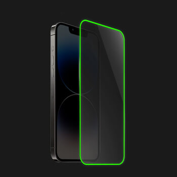 Gehärtetes Schutzglas mit einem im Dunkeln leuchtenden Rahmen für Xiaomi Redmi 9T - Grünn