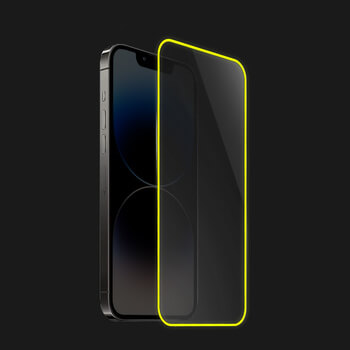 Picasee Gehärtetes Schutzglas mit einem im Dunkeln leuchtenden Rahmen für Xiaomi Redmi 10 (2022) - Gelb