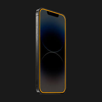 3x Picasee Gehärtetes Schutzglas mit einem im Dunkeln leuchtenden Rahmen für Apple iPhone 15 Pro Max - Orange