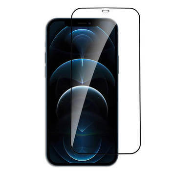 Gehärtetes 3D Schutzglas mit Rahmen für Apple iPhone 15 Pro - schwarz