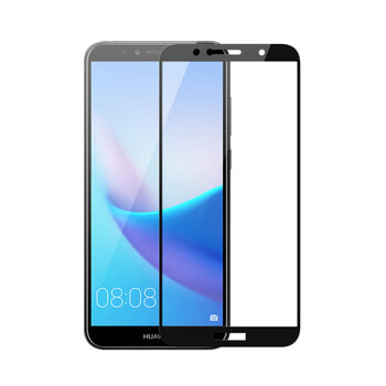 Gehärtetes 3D Schutzglas mit Rahmen für Huawei Y6 Prime 2018 - schwarz