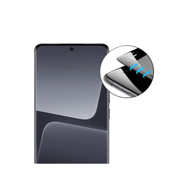 Picasee gehärtetes 3D Schutzglas mit Rahmen für Xiaomi 13T - schwarz
