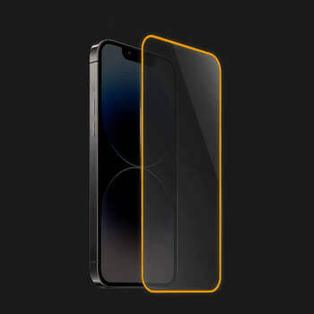 3x Picasee Gehärtetes Schutzglas mit einem im Dunkeln leuchtenden Rahmen für Samsung Galaxy A23 A236B 5G - Orange