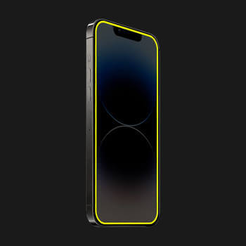 3x Picasee Gehärtetes Schutzglas mit einem im Dunkeln leuchtenden Rahmen für Samsung Galaxy A34 5G A346B - Gelb