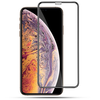 Gehärtetes 3D Schutzglas mit Rahmen für Apple iPhone X/XS - schwarz