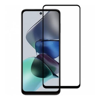 Gehärtetes 3D Schutzglas mit Rahmen für Motorola Moto G14 - schwarz