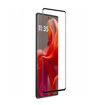Gehärtetes 3D Schutzglas mit Rahmen für Motorola Moto G85 - schwarz