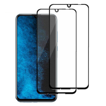 3x Picasee gehärtetes 3D Schutzglas mit Rahmen für Honor 10 Lite - schwarz - 2+1 gratis