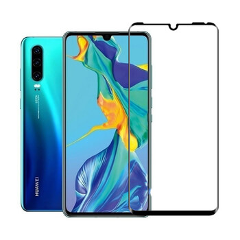 Gehärtetes 3D Schutzglas mit Rahmen für Huawei P30 - schwarz